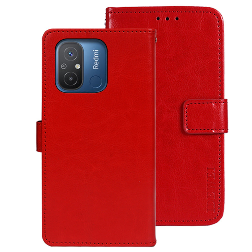 IDEWEI Flip Anti-drop Phone Cover For Xiaomi Redmi 12C 4G Crazy Horse Texture PU Leather Flip Wallet Case with Stand IDEWEI Flip Anti-drop Phone Cover For Xiaomi Redmi 12C 4G Crazy Horse Texture PU Leather Flip Wallet Case with Stand